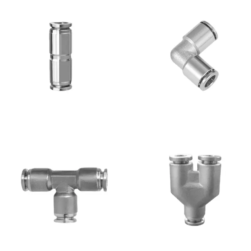 ข้อต่อท่อนิวเมติกส์สแตนเลส SDPSI304,ข้อต่อพียู PY PV PM PE คอนเนคเตอร์ท่ออากาศฟิตติ้งแบบกดในท่อ Couping 4-1