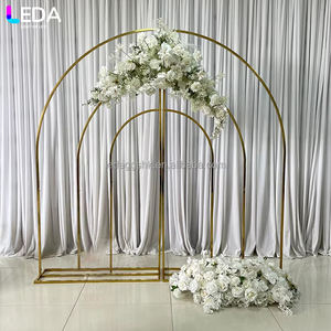 Arco de Metal LEDA para Decoración de Bodas al Aire Libre, Soporte para Telón de Fondo, Camino de Flores, Decoración con Cortina de Cuentas para Bodas - Product Image 1