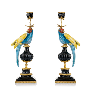 <span class=keywords><strong>Bougeoir</strong></span> en céramique coloré en porcelaine, élégant, peint à la <span class=keywords><strong>main</strong></span> avec Base en cuivre XYZT0040 - Product Image 5