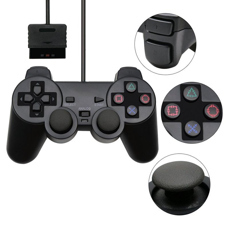 Проводной контроллер с одним ударом для игровой консоли Ps2 Playstation 2
