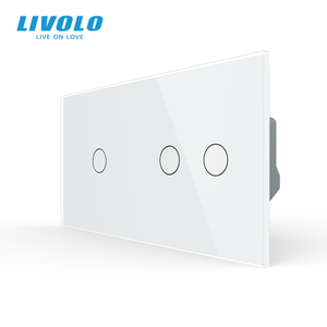 Interrupteur intelligent Zigbee LIVOLO EU 1 Gang + 2 Gang 2 voies Matter, panneau en verre étanche de haute qualité 80*151, compatible avec HomeKit Alexa - Product Image 1