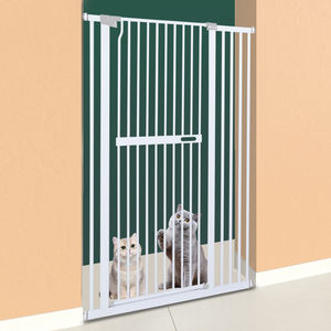 Extra alto, Auto Close Walk Thru cancello di sicurezza per cani cancello per animali domestici per porte, ringhiere, doppio bloccaggio, include estensione - Product Image 6