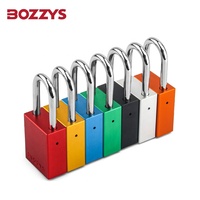 Cadenas de verrouillage de sécurité rouge Oem en aluminium et acier inoxydable anodisé brillant anti-UV de 38mm avec codage laser personnalisé