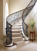 Villa Escalier en colimaçon en fonte Bâtiment intérieur et extérieur Courbe Escaliers en fer forgé