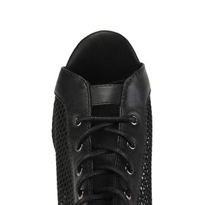 K92 <span class=keywords><strong>chaussures</strong></span> de danse latine à talon haut pour <span class=keywords><strong>femmes</strong></span> PU/Velvet + réseau hall haut au-dessus de <span class=keywords><strong>la</strong></span> cheville - Product Image 6