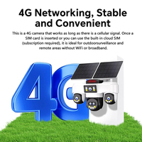 Çin Fabrikası OEM 5 Lensli 4 Ekranlı Solar 4G PTZ AOV CCTV Kamera 20MP İnsan Takibi Sesli Alarm Dış Mekan Kablosuz Güvenlik Kamerası