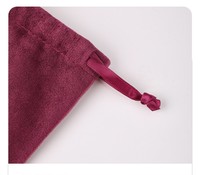 Pochette en velours personnalisée avec cordon de serrage, sac cadeau doux pour cosmétiques, cadeau de mariage