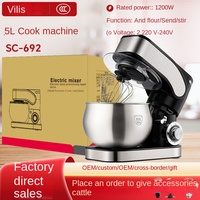 Machine multifonctionnelle pour chef de cuisine Petite machine automatique pour pâte à lait fraîche Bowl-Lift Design 5L Stainless Steel