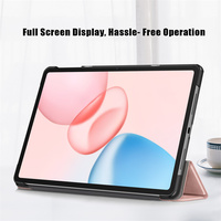 Étui de protection multi-angles à trois volets pour Honor Pad 10 12,1 pouces 2025, coque arrière antichoc en PC rigide pour tablette