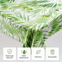 Nappe jetable imperméable et anti-taches, motif feuilles imprimé style nordique, pour hôtels, tables de café et de salle à manger