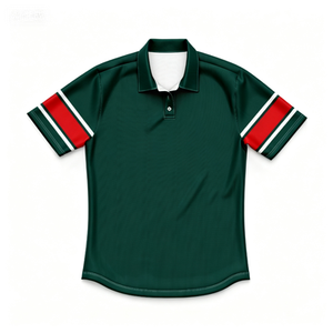 เสื้อโปโลรักบี้ลีกแบบแห้งเร็ว OEM ขายส่ง พร้อมโลโก้สั่งทำ ลายทางสีน้ำเงินขาว เสื้อฝึกซ้อมรักบี้สำหรับผู้ชาย - Product Image 4