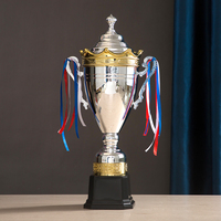 Trofeo de la Liga de Campeones de Metal Dorado y Plateado al por Mayor para Premios, Competiciones Deportivas, Golf, Trofeo Personalizado, Copa Grande