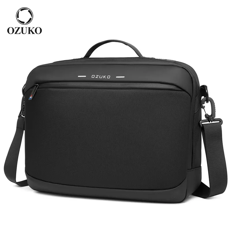 Ozuko 9423 Briefcase Lightweight Men's Laptop Bag 15.6 inch Water Resistant School Satchel Computer Work Office Bag For Men