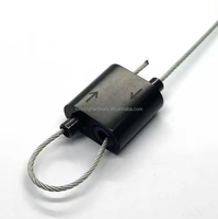 Accessoires de sangle en câble métallique double face en gros, boucle d'extrémité, pince pour câble pour système de suspension, clips pour câbles