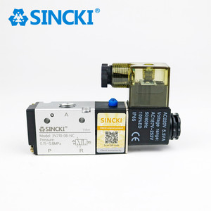 SINCKI endüstriyel 3/<span class=keywords><strong>2</strong></span> yollu Solenoid vana DC24V pnömatik elektrikli hava kontrol vanaları 3V110-M5 3V210-08 3V310-10 3V410-15 - Product Image 4