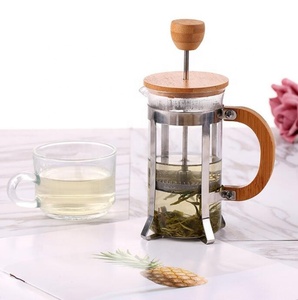 Wooden Handle Bamboo Coffee French Press
