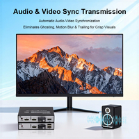 PINWEI 4K30Hz 1080P untuk Ekstender KVM Serat Optik SC dengan PTP & Transmisi Satu-ke-Banyak Audio USB 20KM