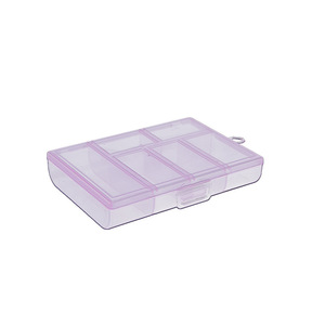 PP 6 Compartment Storage <b>Box</b> <b>Small</b> Parts Organizer <b>Tool</b> Jewelry Electronic Component Desktop Container Blue Purple Pink White - Product Image 4