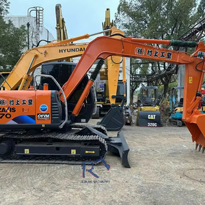 Mini-excavatrice Hitachi ZX70 d'occasion de haute qualité, 7 tonnes, sur chenilles, avec boîte de vitesses, pompe et moteur, importée du Japon, prix réduit, à vendre - Product Image 2