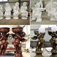 Maßgefertigte Fiberglas-Engelsstatue Lampe Große FRP Klassische Griechische Göttin Skulptur für Gartendekoration