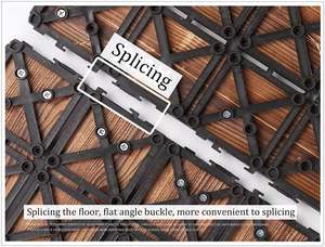 Dalles de sol modulaires en bois pour jardin, cour, patio, balcon – Revêtement de sol portable et emboîtable - Product Image 5