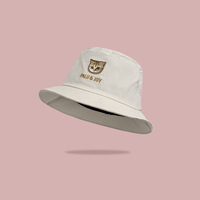 Nueva moda Bob cubo sombrero Animal Panda cebra gato cerdo bordado pesca gorra verano sombreros para Mujeres Hombres