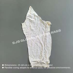 Paños de Limpieza de Algodón Puro, Paños de Felpa Blancos Reciclados de Rápida Absorción, Paños de Algodón para Limpieza - Product Image 3