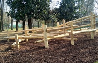 Équipement de jeu de jungle en bois personnalisé pour l'extérieur, équipement de parcours d'obstacles naturel pour enfants, adolescents et adultes