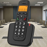 Téléphone d'interphone numérique DECT sans fil pour réunion d'affaires Clé SOS à base unique avec conception sans fil