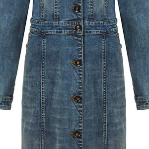 2021 del commercio all'ingrosso di Modo Elegante Stile Vintage Denim Jeans Lunghi Manica Lunga Vestiti Più di Formato Vestiti delle Donne - Product Image 4