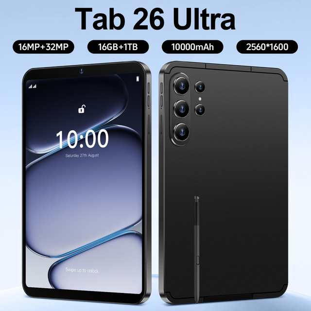 YPORANGE Tab 26 Ultra 5G Dual SIM Tablet 10.1" 2560*1600 16GB 1TB 16MP+32MP Camera 10000mah MTK Metal Cross-border Hot Product