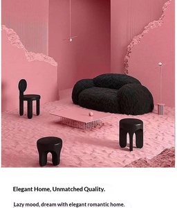 लक्जरी प्यार सीट छोटे सोफे आधुनिक फर्नीचर सोफा फ्राई गुलाबी सोफे फर शॉगी फ्फी आधुनिक सोफे फर सोफा - Product Image 4