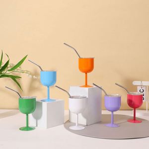 Ensemble de verres à shot miniatures en acier inoxydable de style américain, design intelligent, isolation sous vide 6-12 heures, paille intégrée - 4 oz, idéal pour offrir - Product Image 3