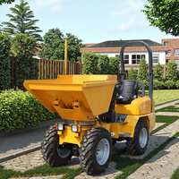 Heracles Mini-Dumper Truck 4WD 4x4 Farm Wheel Loader Front Loader Gear 1000kg Charge Utile 0.6m Capacité du godet pour l'agriculture