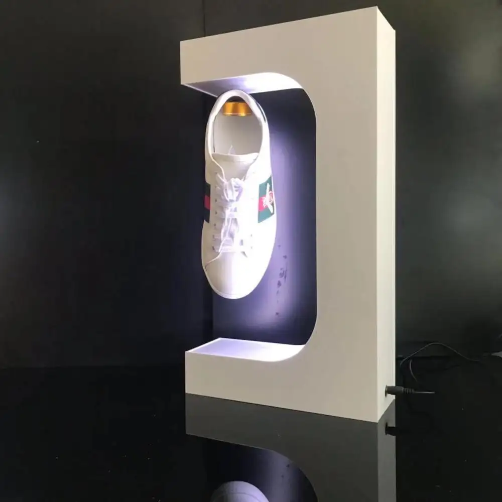 2021 модные левитирующие магнитные плавающие туфли дисплей стенд и магазин дисплей для обуви