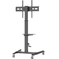 Soporte de suelo de TV ajustable en altura de alta calidad 600x400mm VESA Mobile TV Cart Heavy Duty Lockable Wheels para 32-70 "LCD/LED