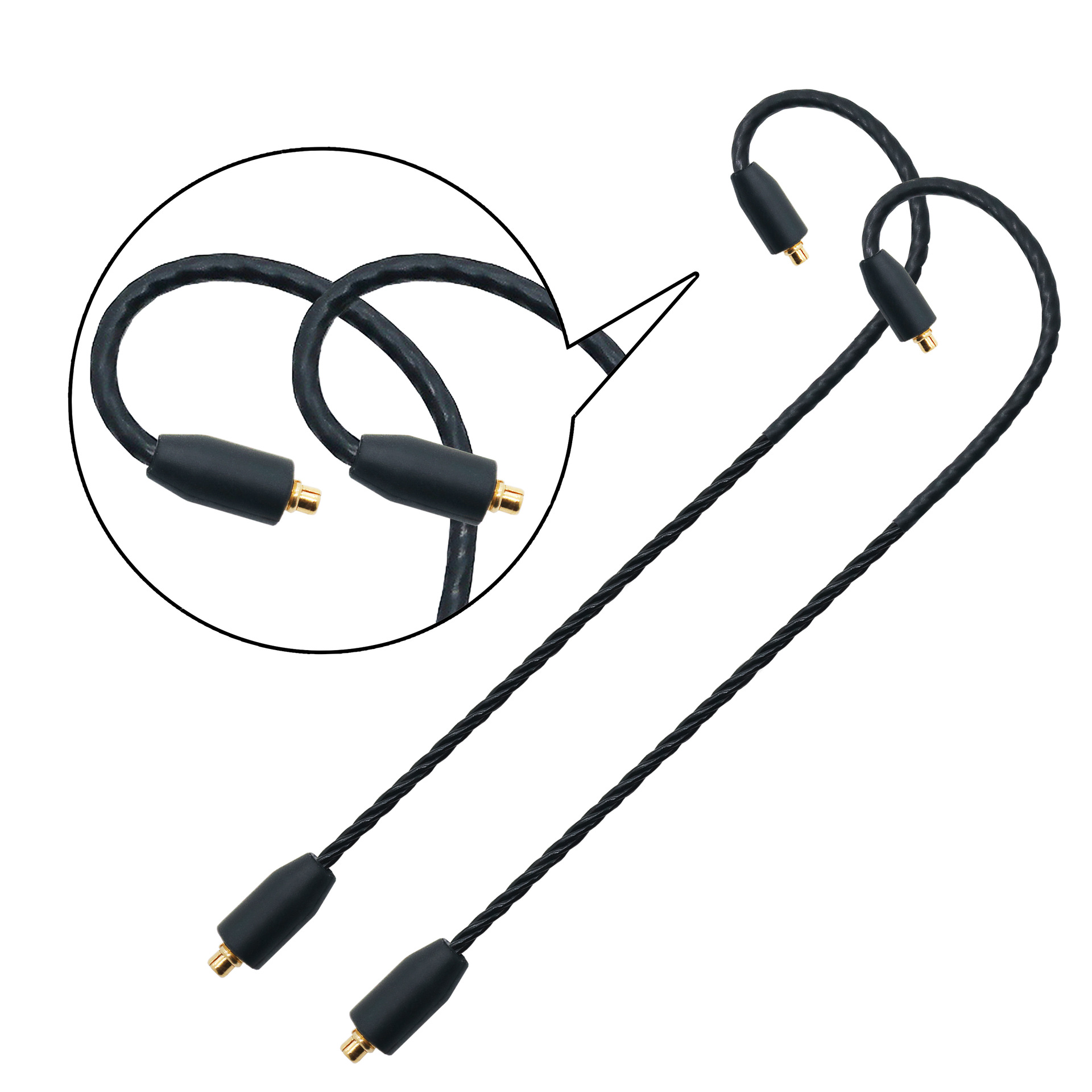 MMCX to MMCX over-ear