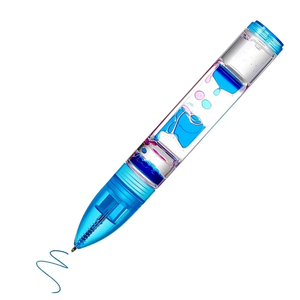 1 stylo à bulles liquides de haute qualité, rétractable, largeur d'écriture 0,5 mm, stylo anti-stress pour usage quotidien - Product Image 5