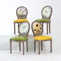 Chaises de café en bois pour la restauration, chaises de salle à manger modernes avec accoudoirs pour les bars à petit-déjeuner, les cafés