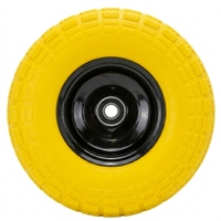 Roue en mousse PU de 10 pouces 4.10/3.50-4 utilisée pour la pousse-roue
