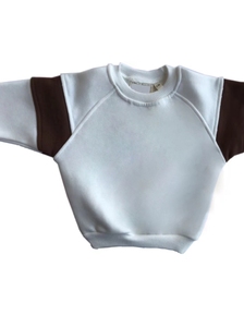 Little People Cuff Stitching Color Full Sleeve Jumper Baby Girl manica lunga tuta Top Little Baby Boy Sweatershirts - Product Image 4