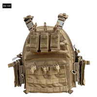 Gilet porte-plaques tactique léger à dégagement rapide, réglable et personnalisable, compatible MOLLE