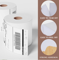 Etiquetas térmicas blancas TEDDY al por mayor, 3x2 pulgadas (76x51mm), 3 capas, 500 unidades por rollo, impermeables y resistentes al aceite, para códigos de barras