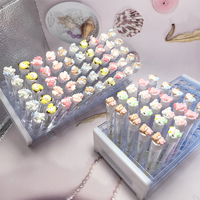 Brosses à mascara en plastique et nylon de dessin animé, tubes de nettoyant pour cils, brosses à maquillage pour cils, fournisseur en gros de tubes de spoolie pour cils