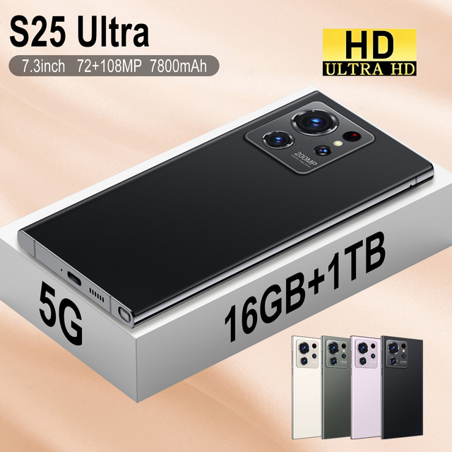 S25 Ultra+ 4g 5g HIFI Quality Beauty 100% New Camera Big Memory Oem Android Smartphones
