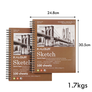 2er Pack 9 "x 12" 100 Blatt 68lb 100gsm Mixed Media Rough Texture Sketch Paper Pad - Product Image 5
