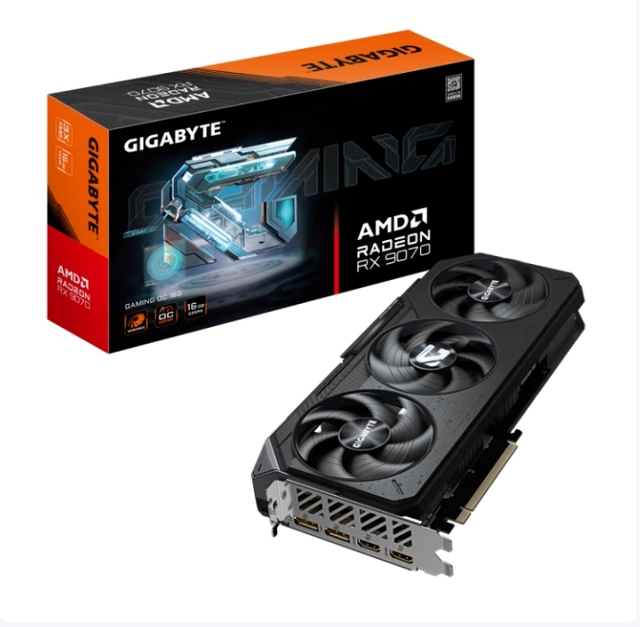 New GIGABYTE RX9070 GAMING OC 16G Gaming Graphics Card 16GB GDDR6 256-bit