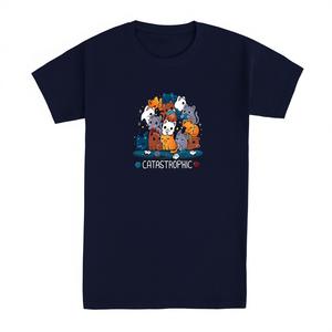 T-shirt Catastrophic By Vallina84 con design a forma di gatto, unisex, taglia adulto M L XL XXL - Product Image 2