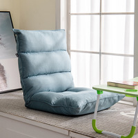 Japanisches Freizeit-Bodensofa mit Verstellbarer Rückenlehne aus Baumwolle und Leinen, Tatami-Faulenzerstuhl Geeignet für Erkerfenster und Kleine Räume