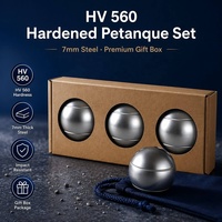 Ensemble de boules de pétanque professionnelles en verre trempé, résistantes aux chocs, avec option de logo personnalisé pour la compétition, l'entraînement ou comme cadeau